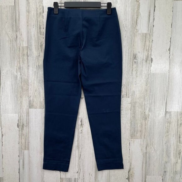 Boston Proper Trouser Pants Womens 6 Slim Ankle Navy Blue‎ Side Zip NEW - Picture 3 of 8